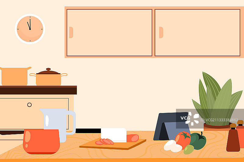 卡通父亲节奶爸儿童少儿亲子家人居家烹饪美食餐饮电商矢量插画图片素材