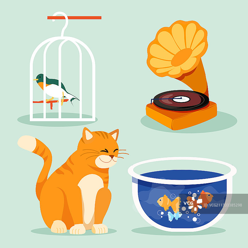 卡通动物园家养宠物娱乐亲子游家人出游动物购物节电商矢量插画图片素材