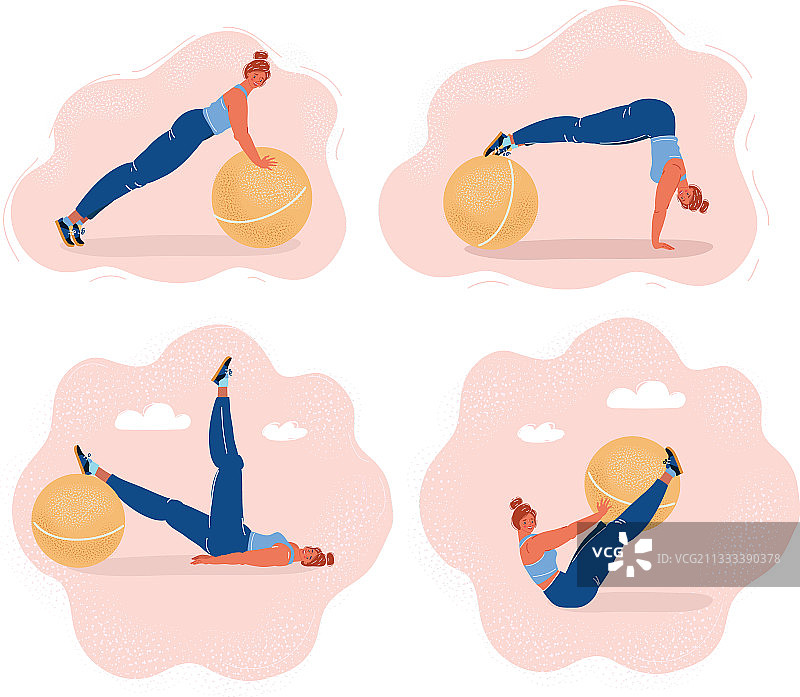 正在做运动的女人图片素材