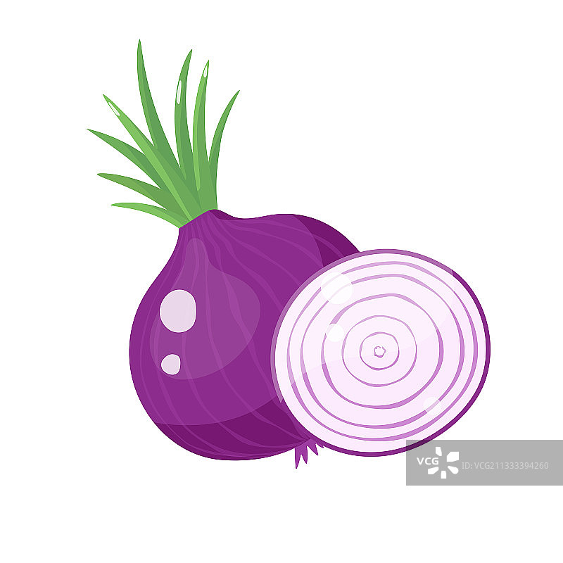 卡通洋葱切片图片素材