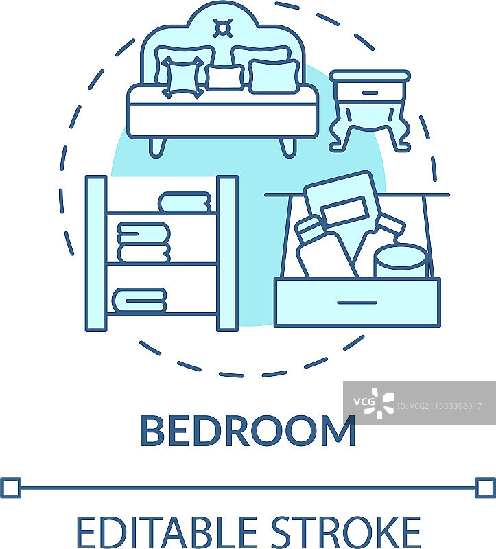 卧室概念图标图片素材