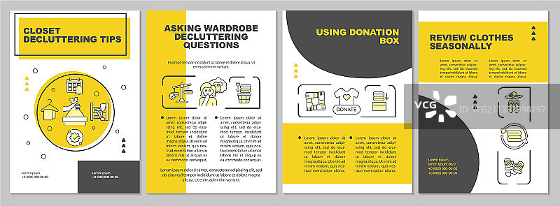 壁橱整理技巧宣传册模板图片素材