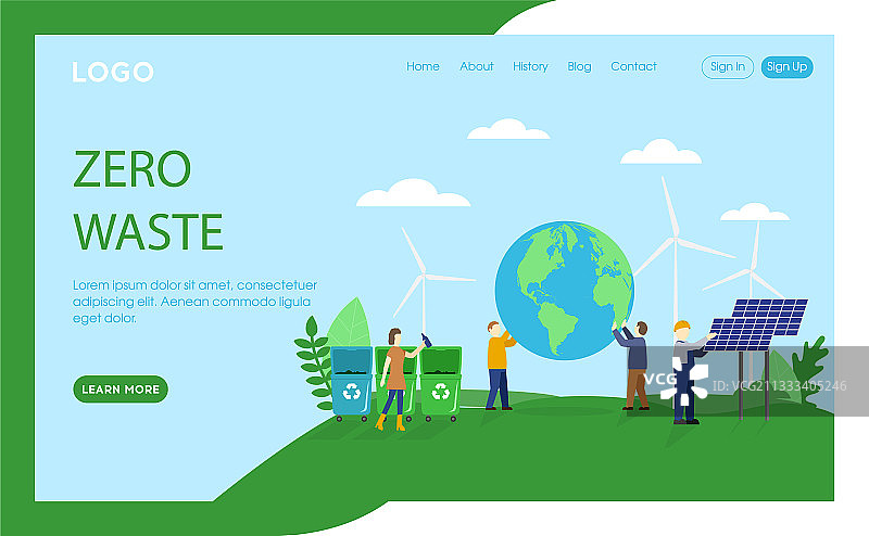 扁平风格网页模板图片素材