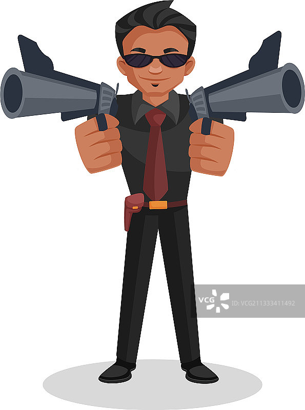 保镖卡通图片素材