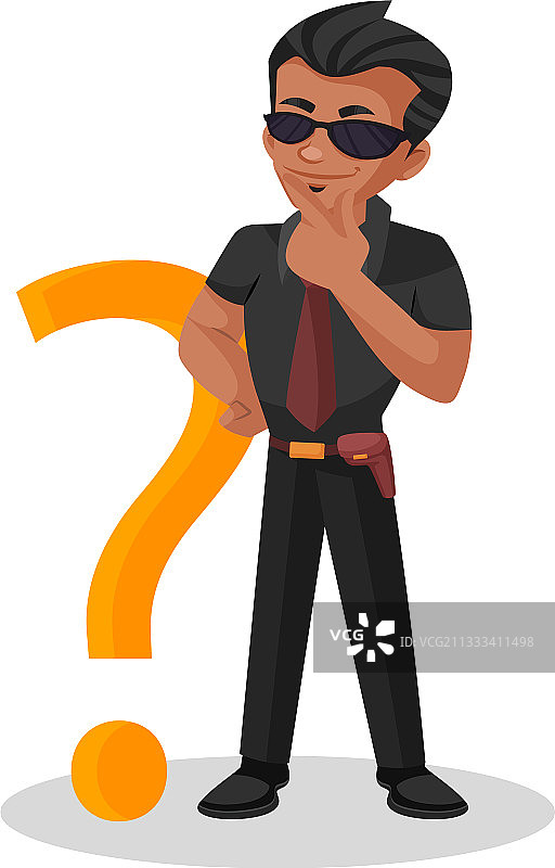 保镖卡通图片素材