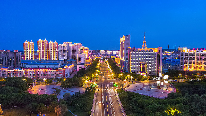 黑河市主干道图片素材