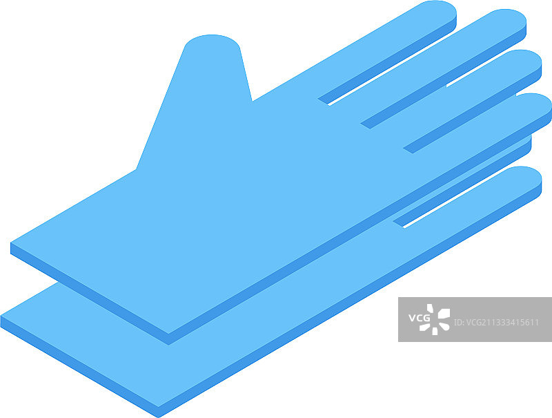防护手套图标等距风格图片素材