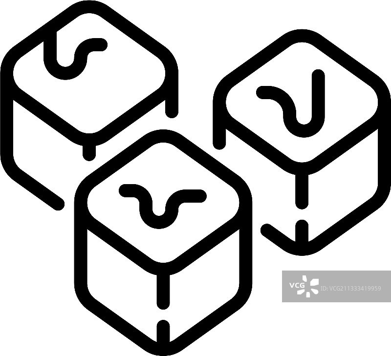 焦糖块图标轮廓样式图片素材