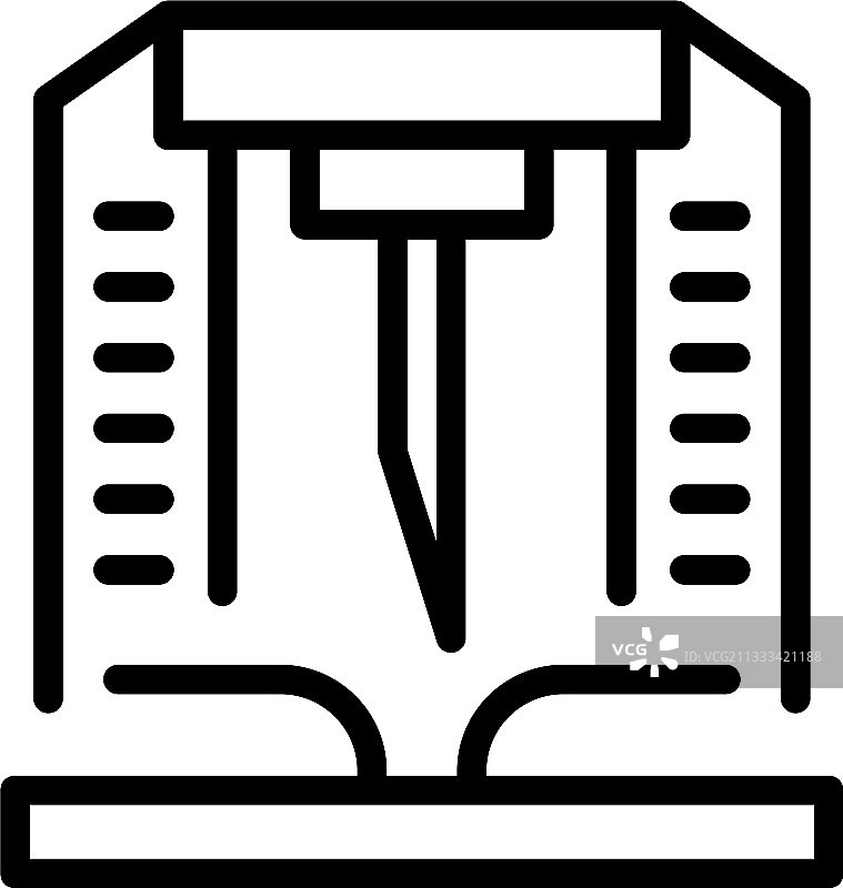 造纸工业图标描边风格图片素材