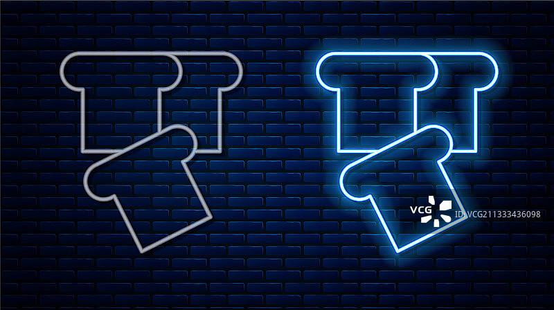 发光的霓虹线面包吐司三明治片图片素材