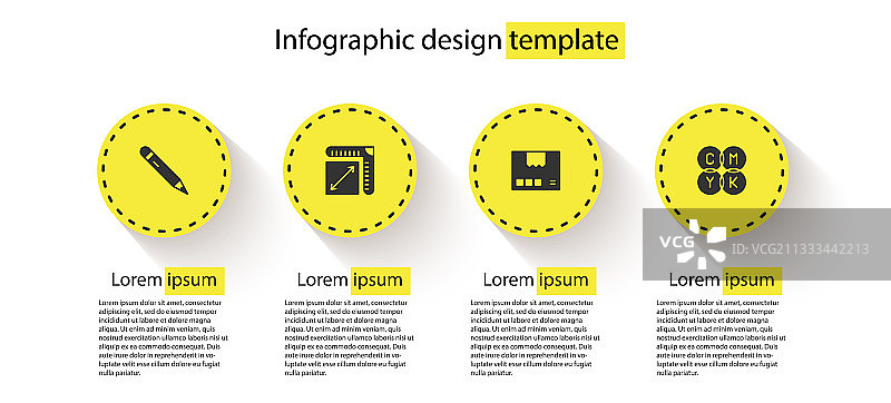带橡皮擦的铅笔、纸张和纸箱图片素材