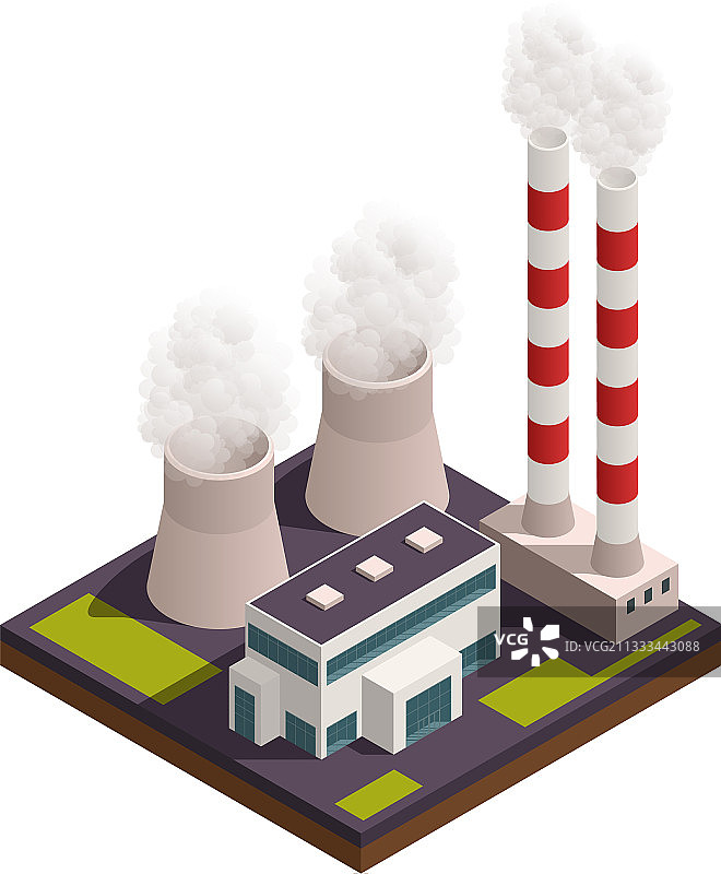 火力发电厂构成图片素材