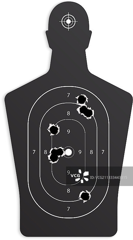 人体靶标子弹组合图片素材