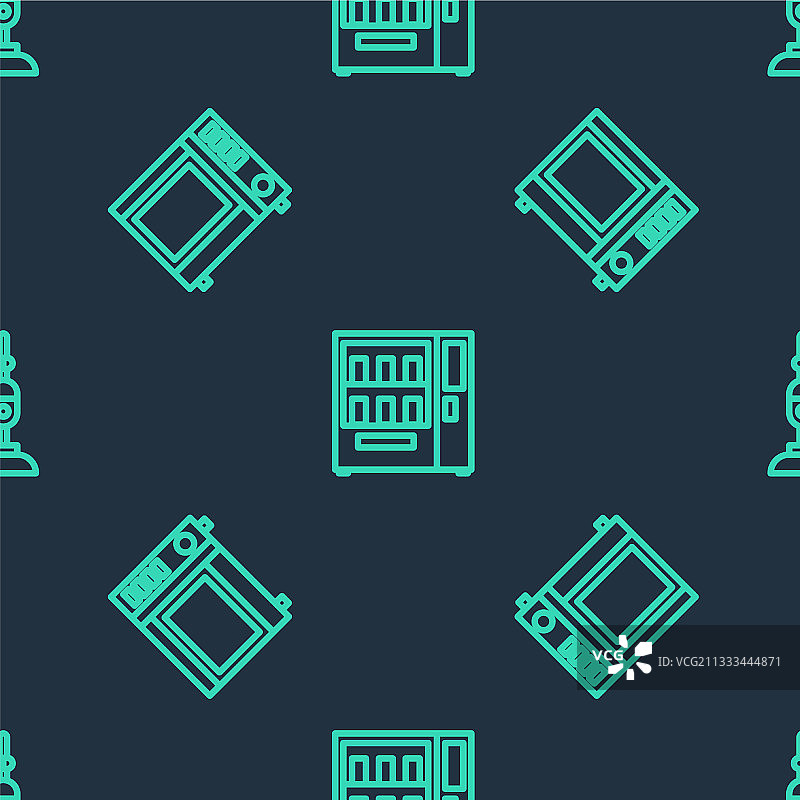 自动售货机微波炉线条设计图片素材