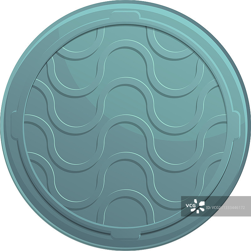 卡通风格的城市井盖图标图片素材