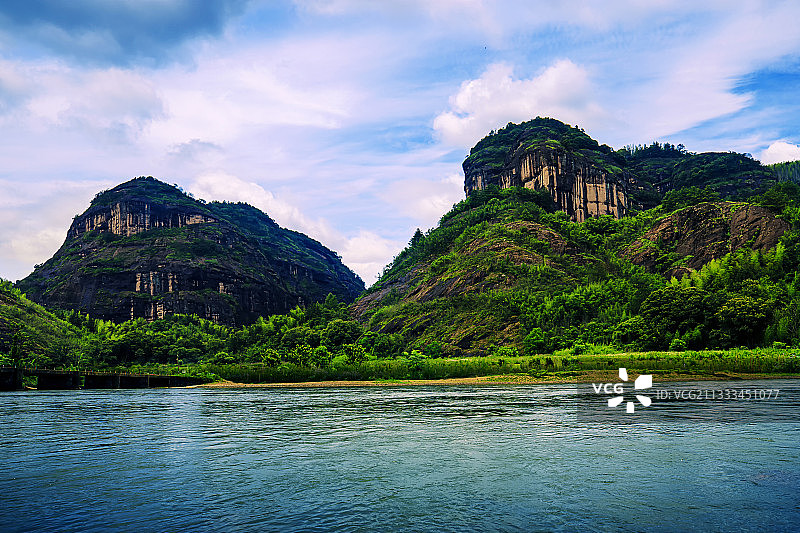 龙虎山，上清的山和水图片素材