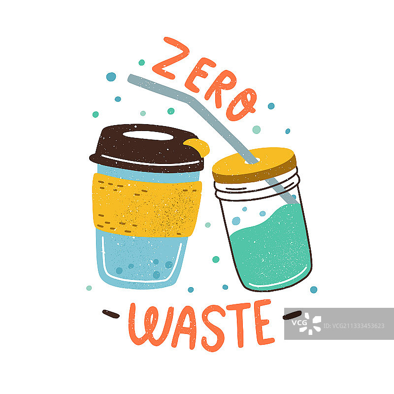 环保贴纸零浪费铭文图片素材
