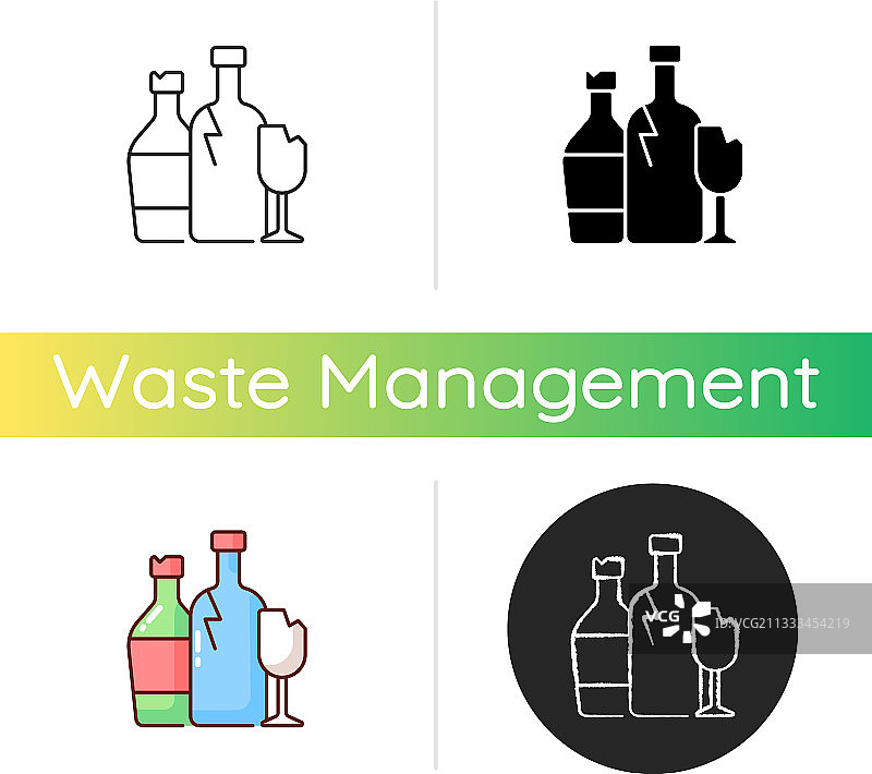 玻璃回收图标图片素材