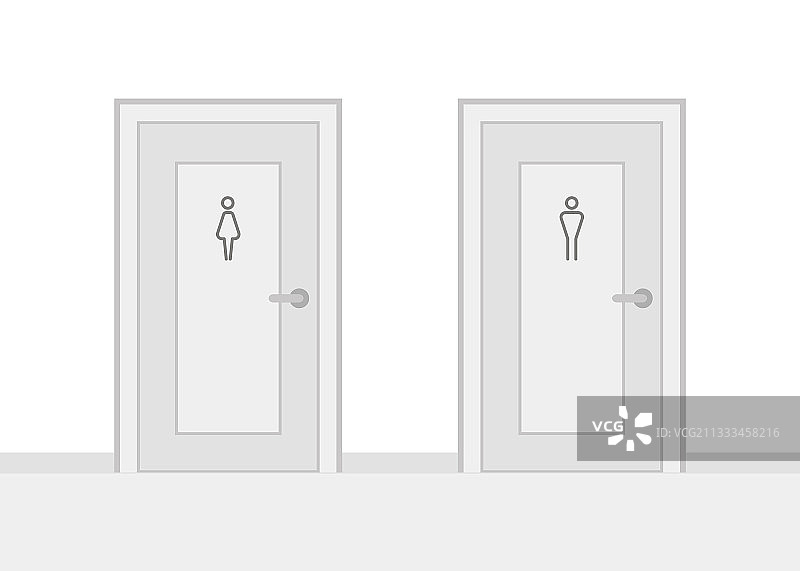 带有男女卫生间标志的公共卫生间图片素材