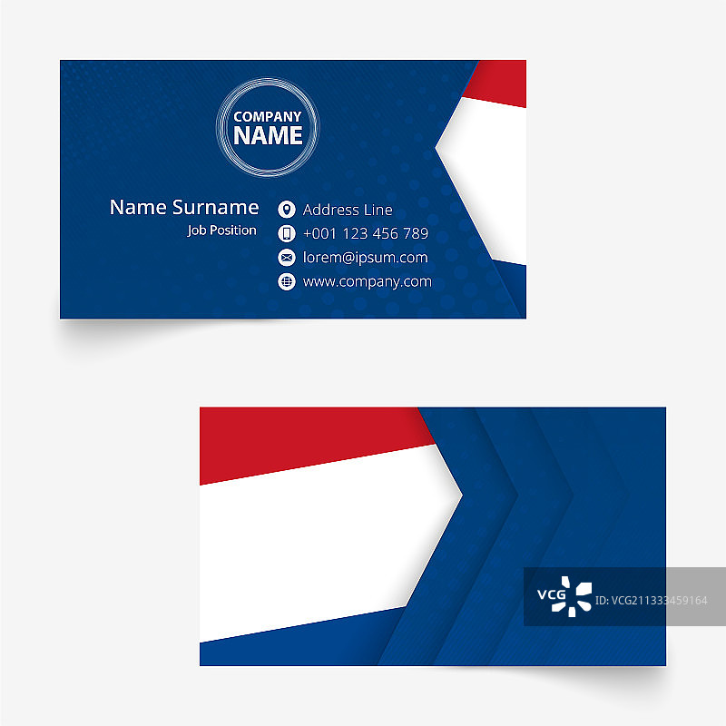 荷兰国旗名片标准尺寸图片素材