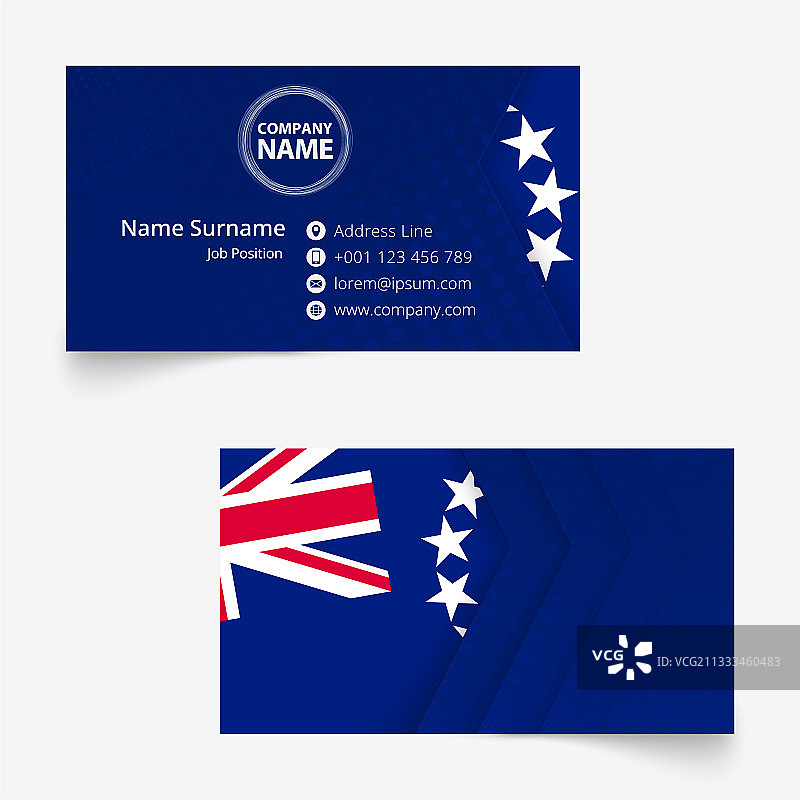 库克群岛国旗名片标准尺寸图片素材