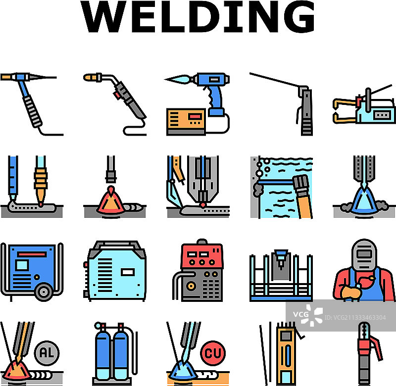 焊接机床工具图标合集图片素材