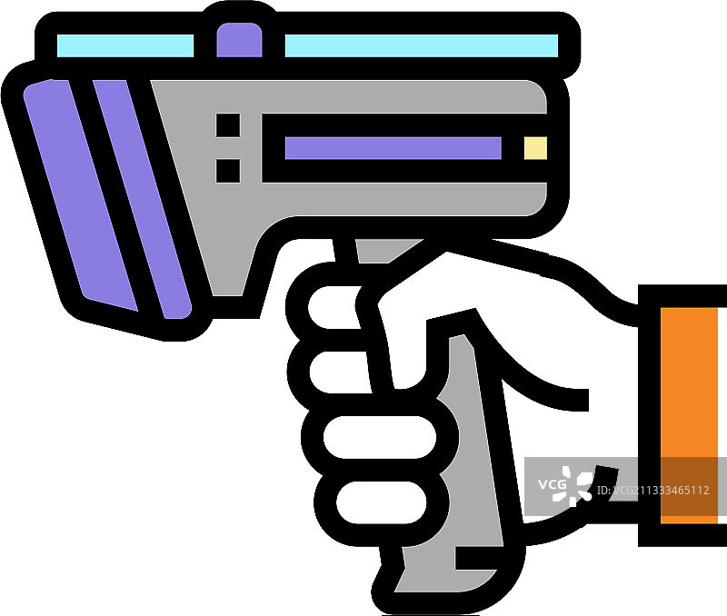 扫描射频识别彩色激光枪图标图片素材