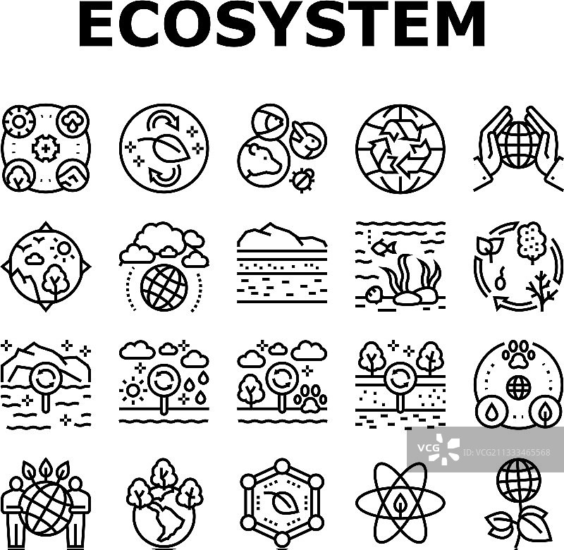 生态系统环境系列图标图片素材