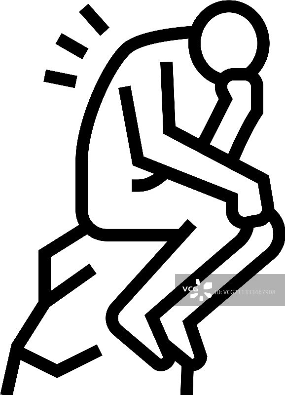 思考者哲学线条图标图片素材