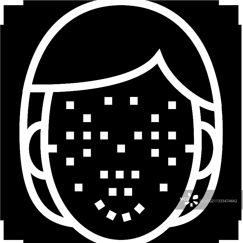 面部识别技术面部点位图示图片素材