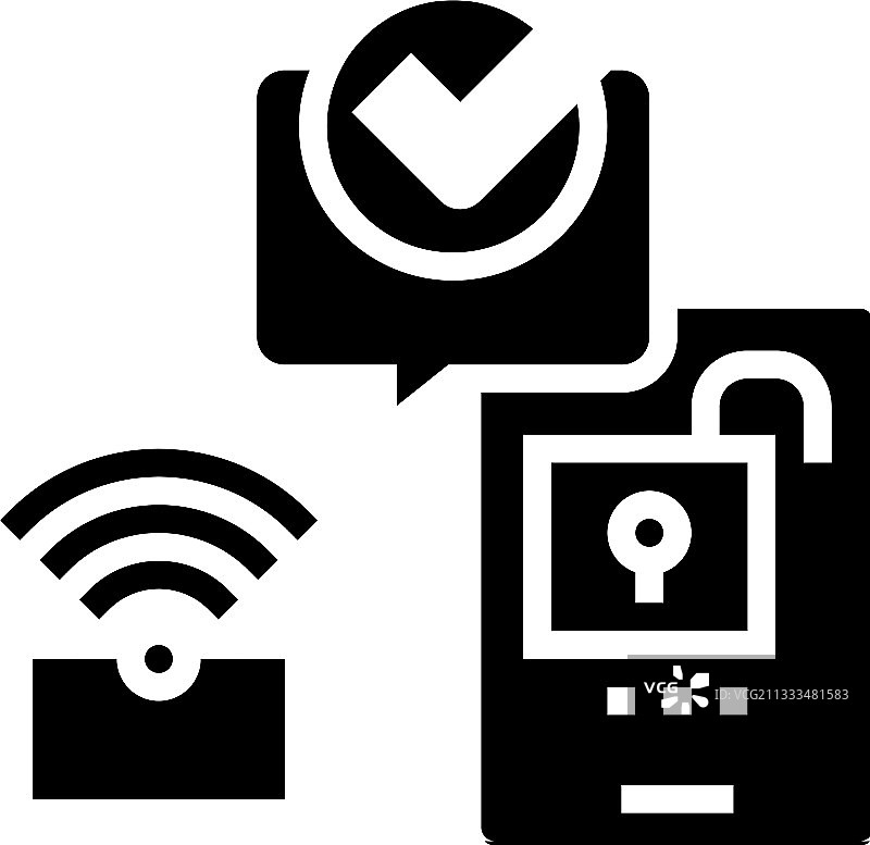 用于解锁门的RFID芯片卡图片素材