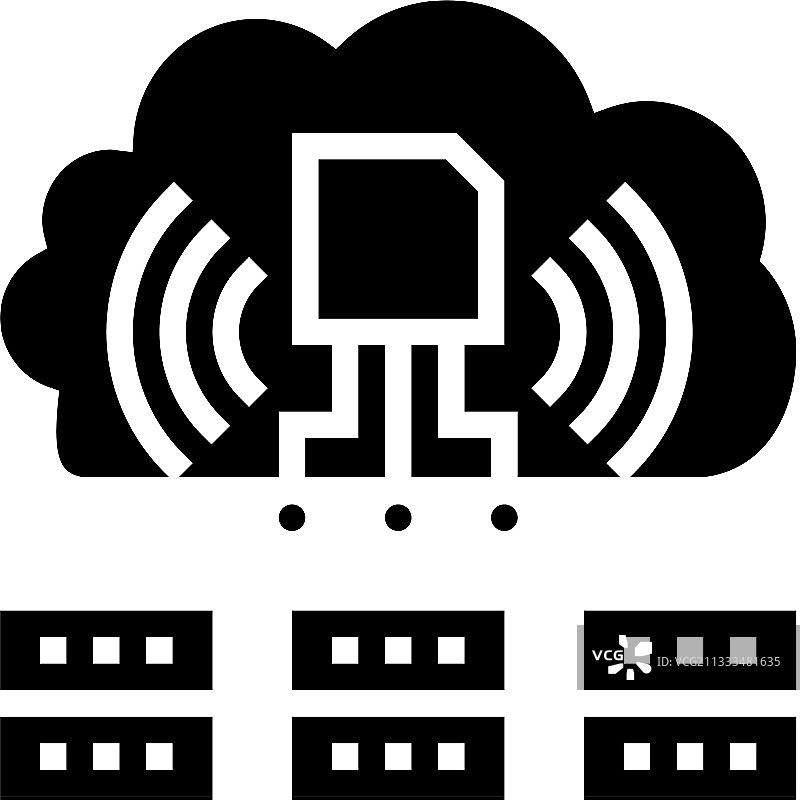 服务器RFID信息存储图标图片素材