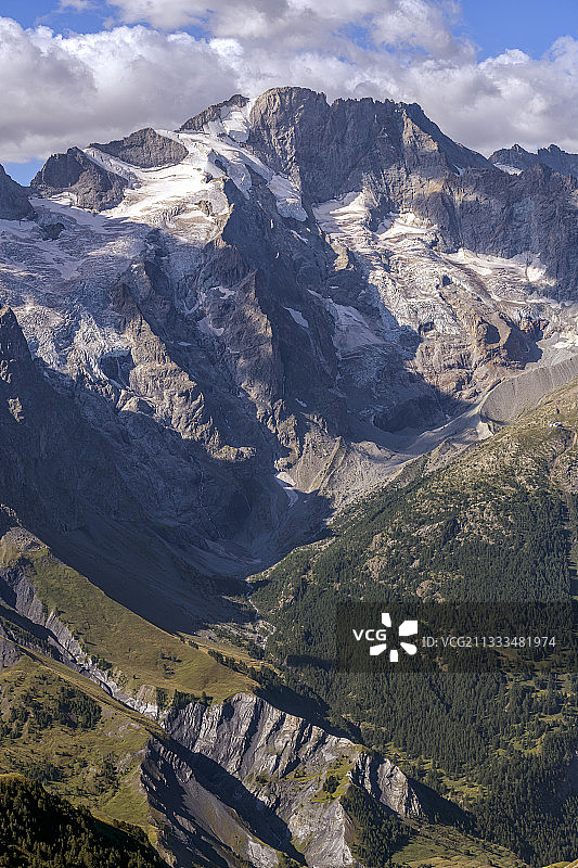 法国阿尔卑斯山埃克兰国家公园Meije山图片素材