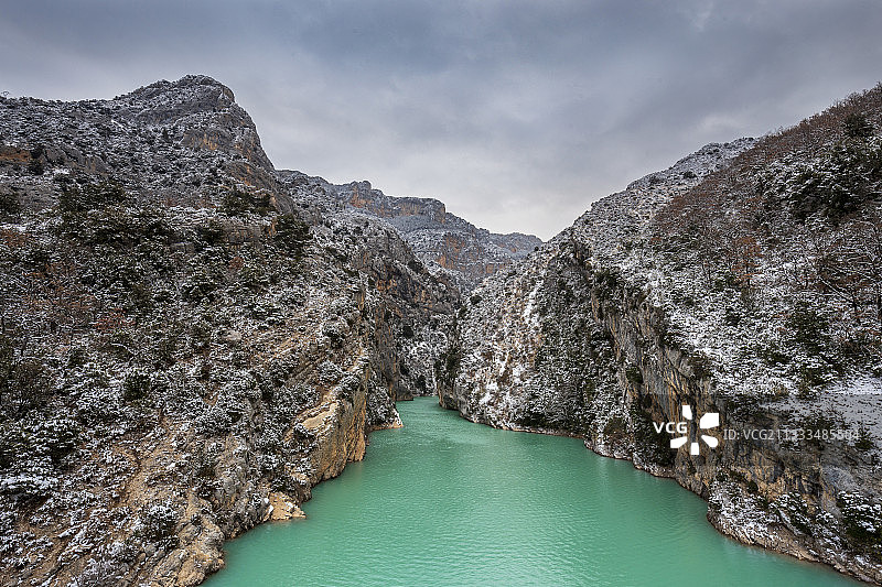 法国凡尔登大峡谷圣十字湖风光图片素材