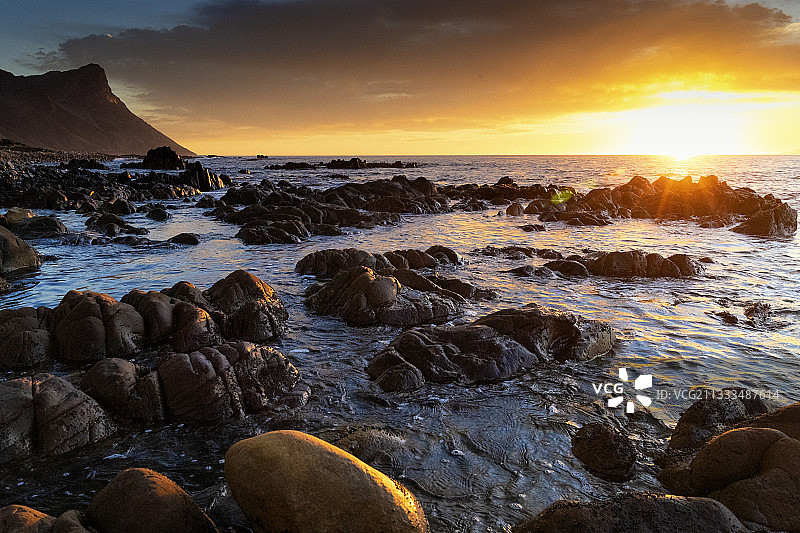 南非福尔斯湾日落图片素材