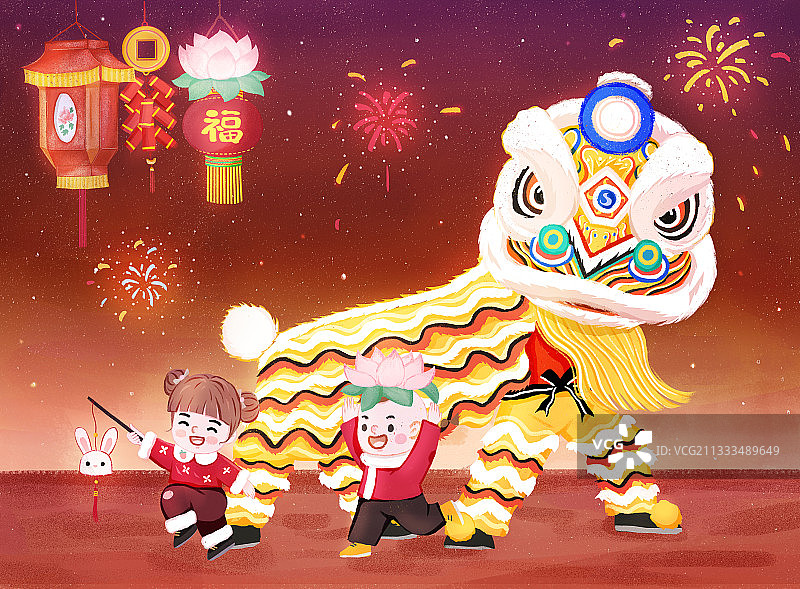 元宵节夜空版无字图片素材