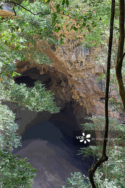 马达加斯加西北部昂卡拉纳国家公园蝙蝠洞入口图片素材