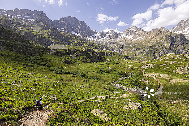 埃克兰国家公园，焦贝尔内冰川与劳松湖图片素材