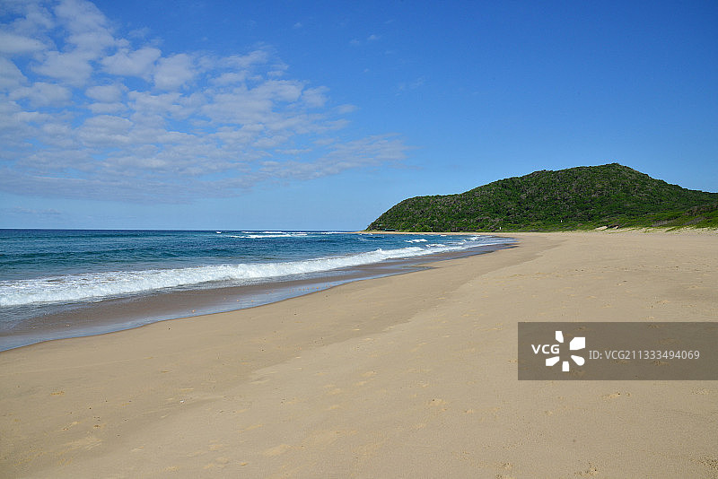 伊西曼加利索湿地公园。该公园占地3300平方公里，沿海岸线保护着各种湖泊和森林，以海滩而闻名。圣卢西亚。夸祖鲁-纳塔尔省。南非。图片素材