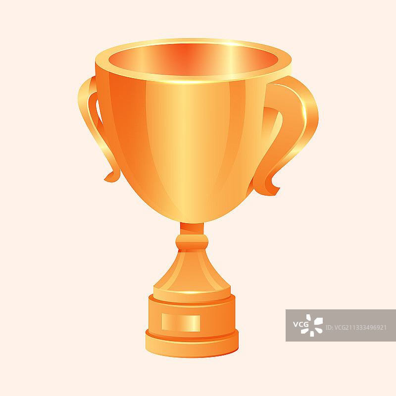 卡通庆祝冠军竞赛胜利奖杯奖品矢量插画素材图片素材