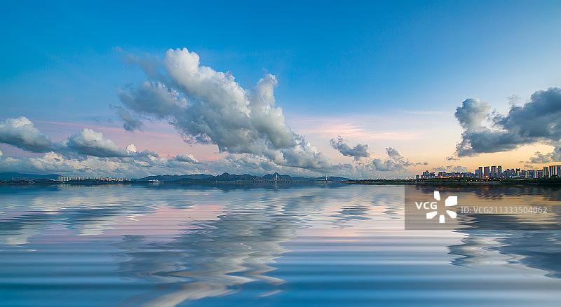 深圳湾城市风光图片素材