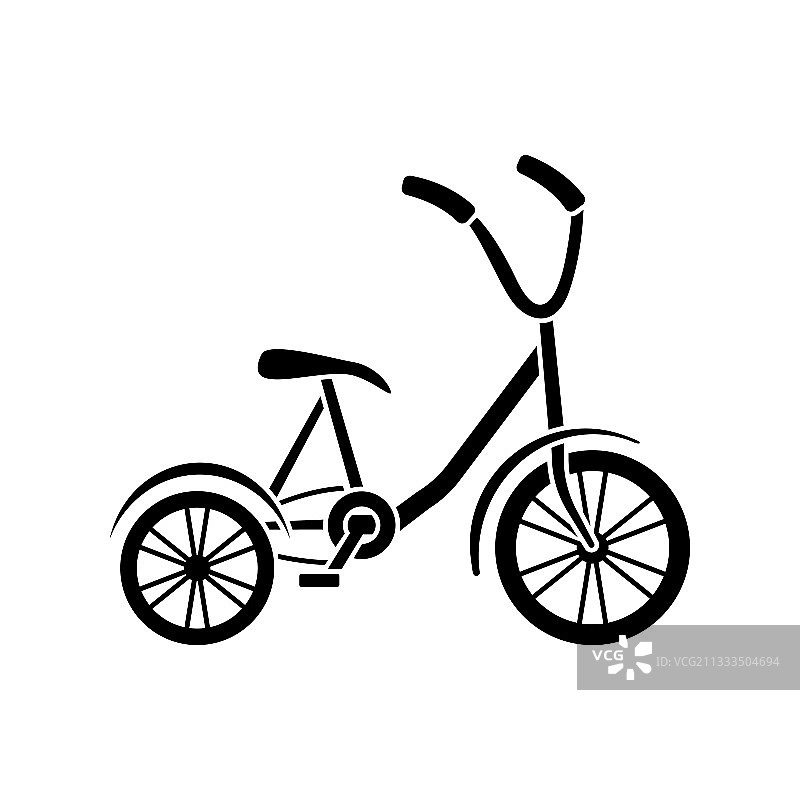 三轮车骑行：积极的生活方式图片素材