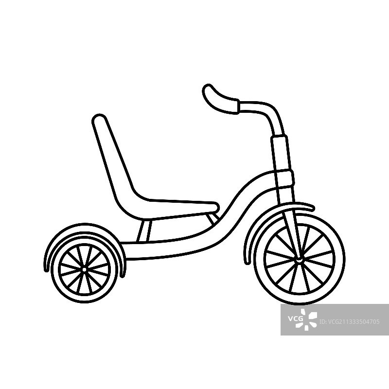 三轮车骑行：积极的生活方式图片素材