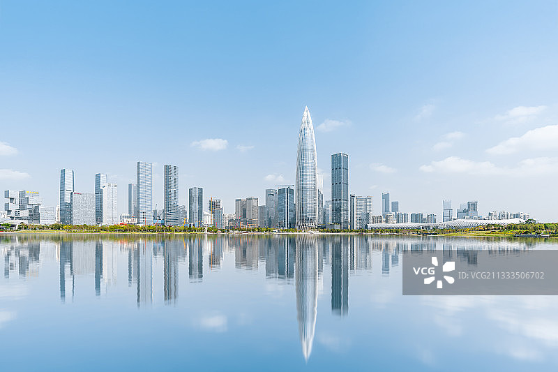 深圳后海人才公园城市天际线图片素材