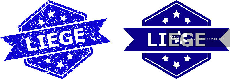 做旧风格六边形水印图片素材