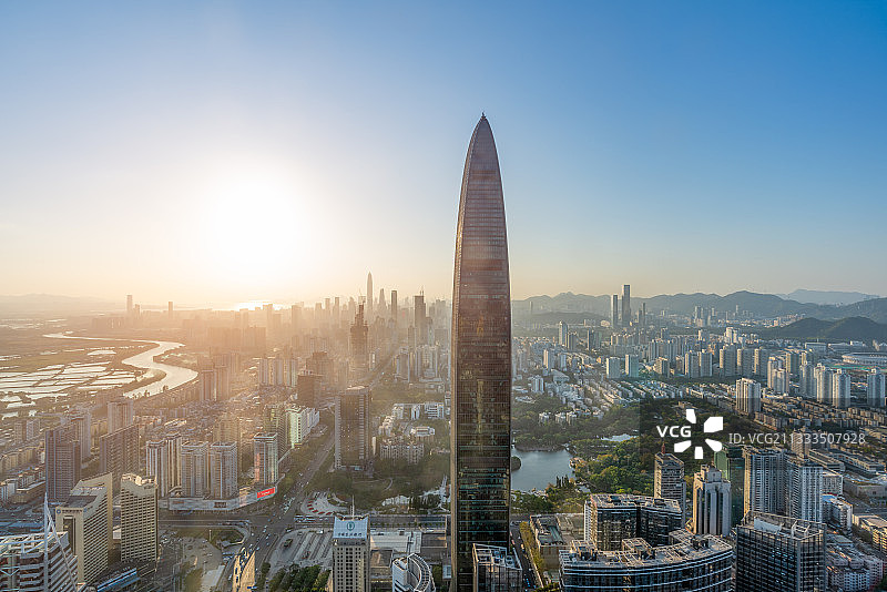 深圳京基100繁华城市天际线图片素材