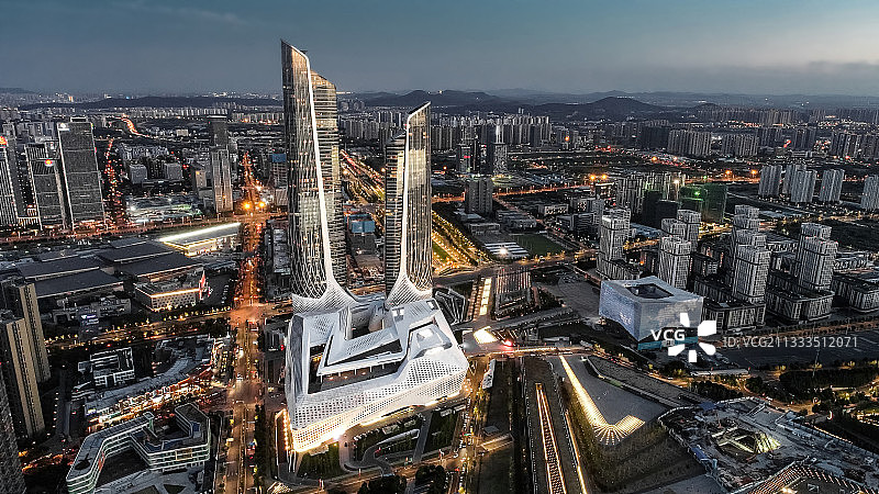 南京青奥双塔图片素材