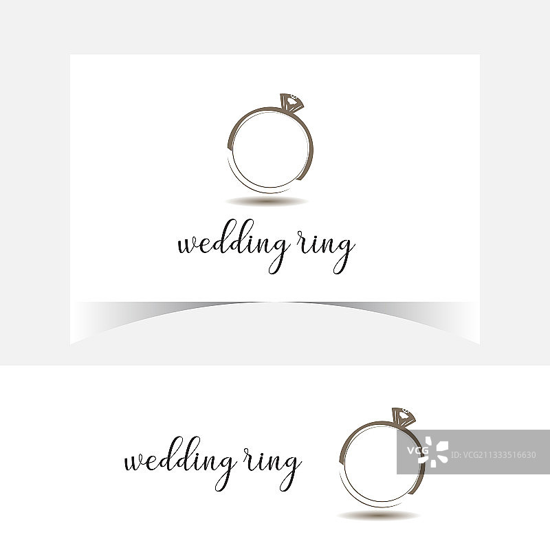 结婚戒指logo设计模板图片素材