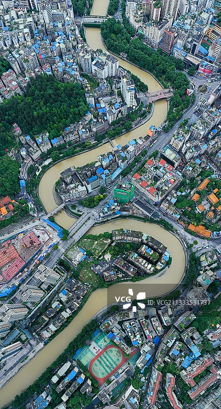 航拍遵义狮子桥图片素材