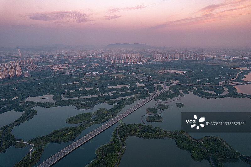 苏州虎丘湿地水上公路图片素材